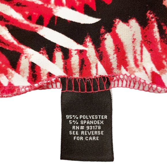 Premise Abstract Black/Pink/Tan/White Scoop Neck Women's Top Sz XL - Picture 6 of 7